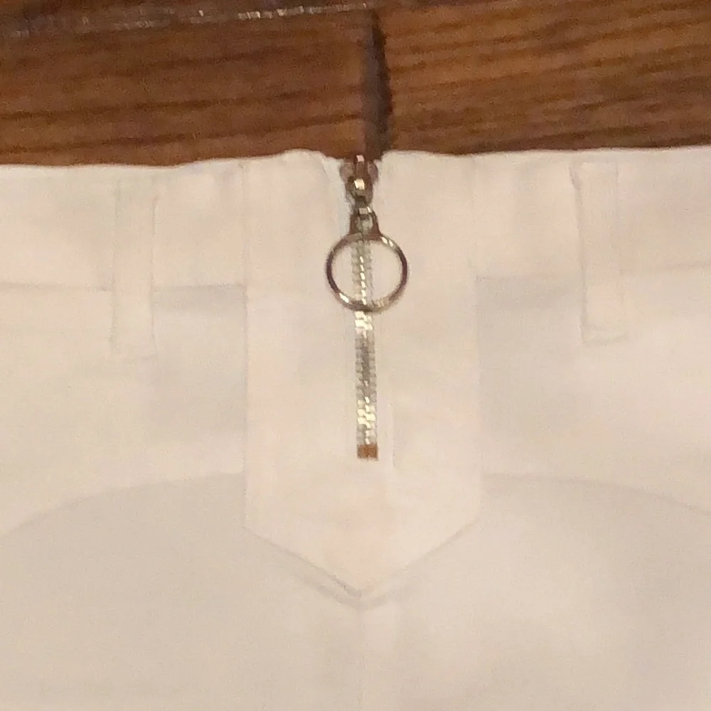 Z. Cavaricci white stretch mini skirt w/zipper size 1 juniors - Picture 8 of 10
